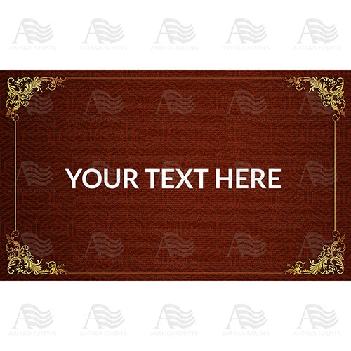 America Forever Personalized Doormat - Regal Gold