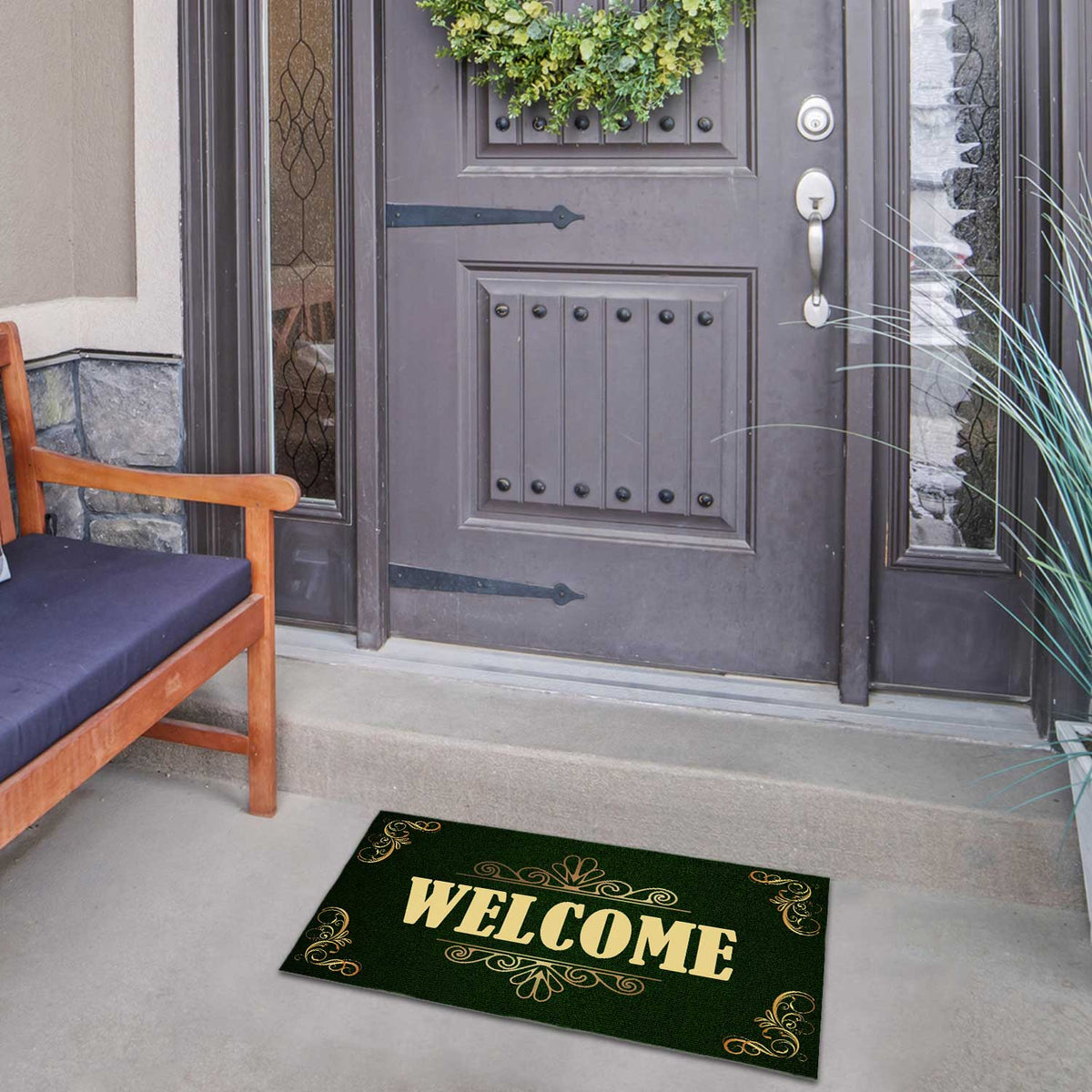 America Forever Classy Green Doormat