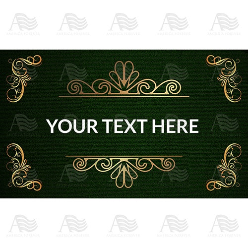 America Forever Personalized Doormat - Classy Green
