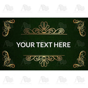 America Forever Personalized Doormat - Classy Green