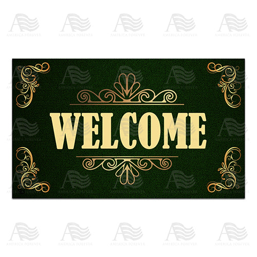 America Forever Classy Green Doormat
