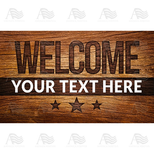 America Forever Personalized Doormat - Branded On Wood