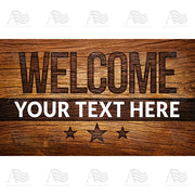 America Forever Personalized Doormat - Branded On Wood
