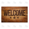 America Forever Branded On Wood Doormat