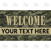 America Forever Personalized Doormat - Camouflage