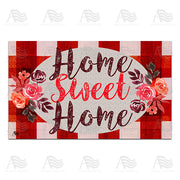 America Forever Red Gingham Doormat