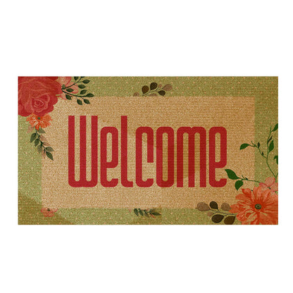 America Forever Floral Welcome Doormat