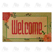 America Forever Floral Welcome Doormat