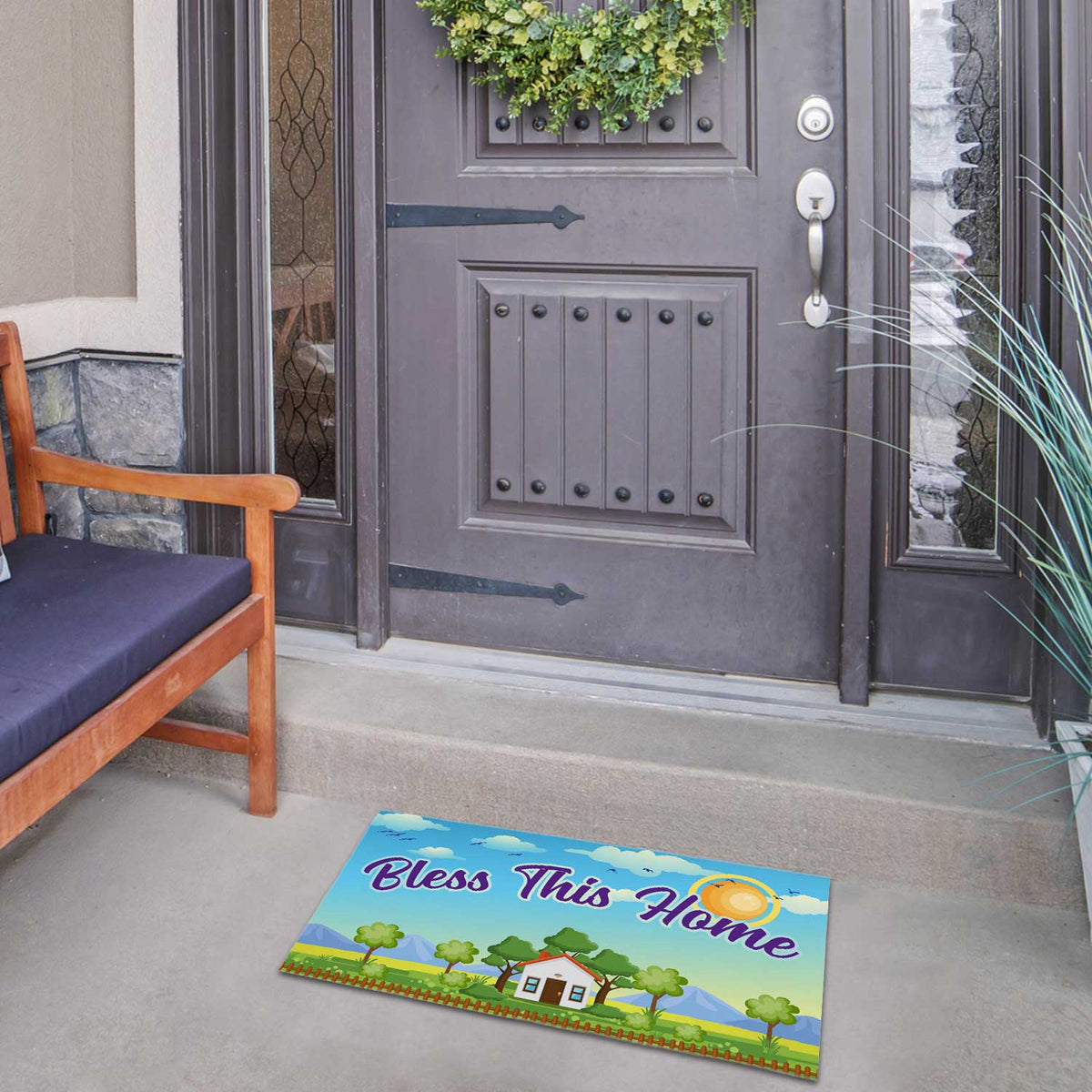 America Forever Bless This Home Doormat