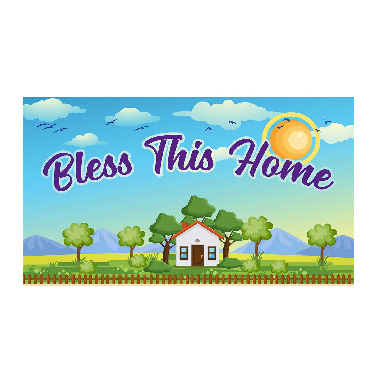 America Forever Bless This Home Doormat