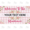 America Forever Personalized Doormat - Rose Gingham
