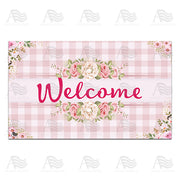 America Forever Rose Gingham Doormat