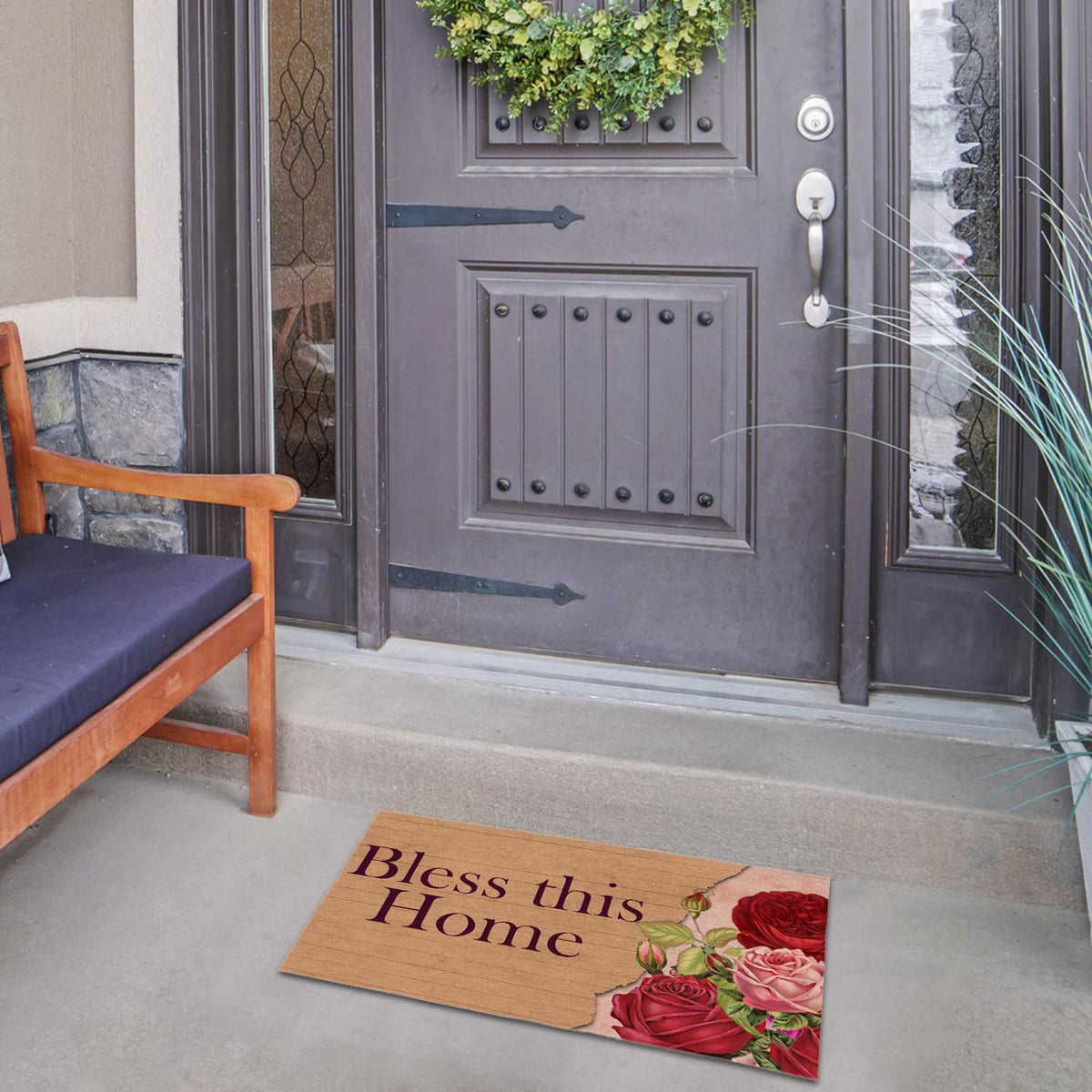 America Forever Bless This Home Doormat