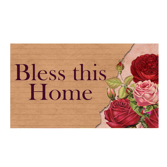 America Forever Bless This Home Doormat