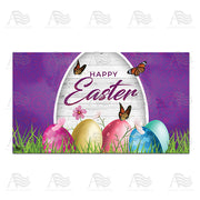 America Forever Wood Grain Easter Wishes Doormat