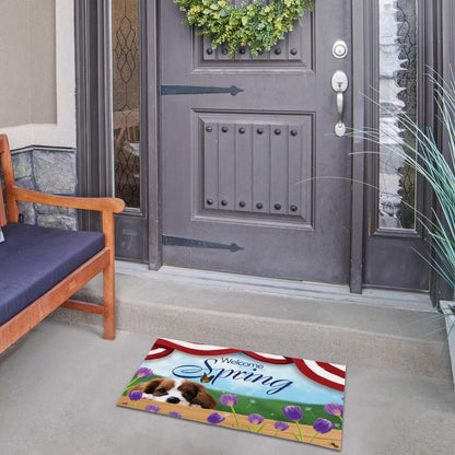 America Forever Spring Charles Spaniel Doormat