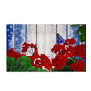 America Forever Patriotic Geraniums Butterfly Doormat