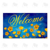 America Forever Buttercups Welcome Watercolor Doormat