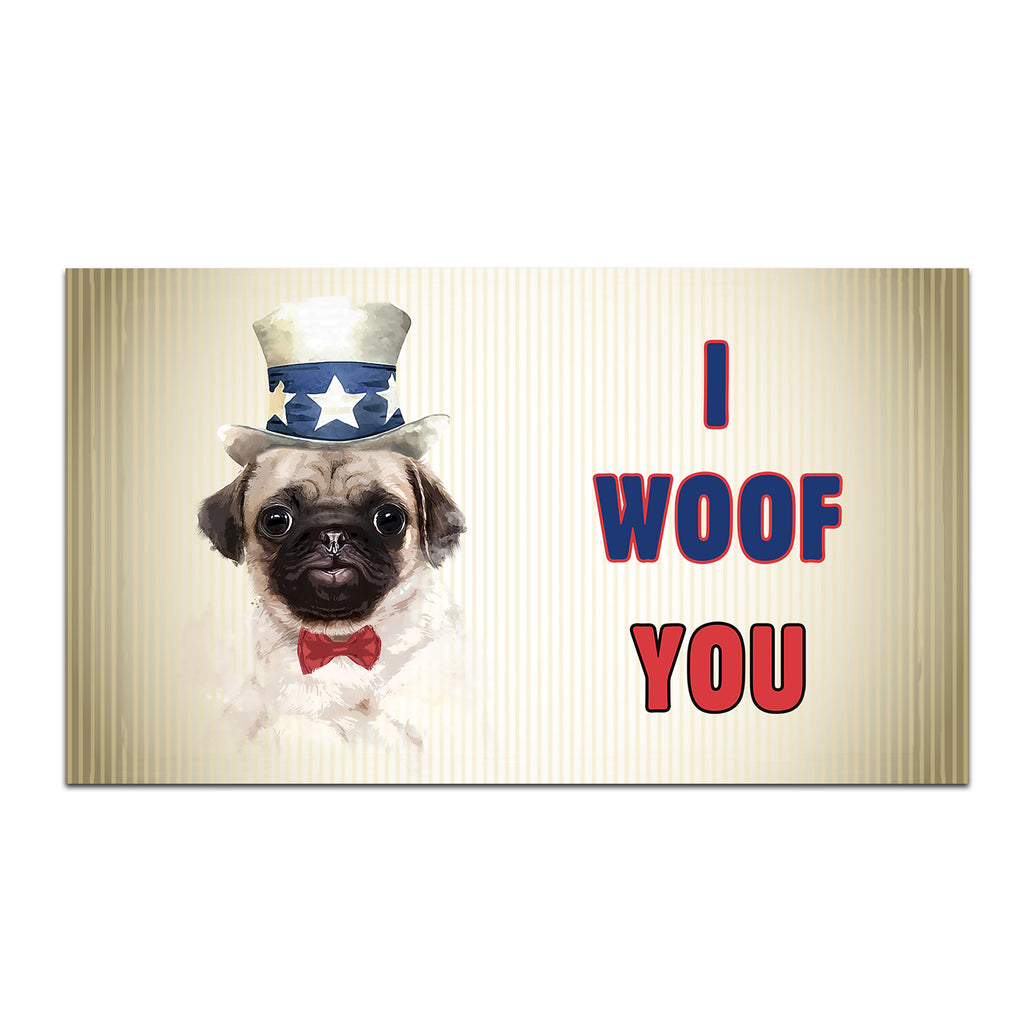 America Forever Uncle Sam Pug Doormat
