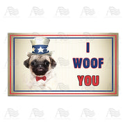 America Forever Uncle Sam Pug Doormat
