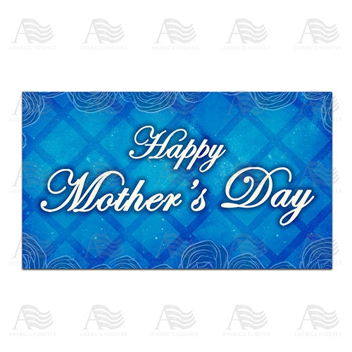 America Forever Mother's Day Blue Lattice Doormat