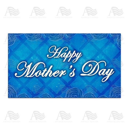 America Forever Mother's Day Blue Lattice Doormat