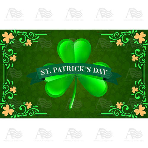 America Forever St. Patrick's Day Shamrock Doormat