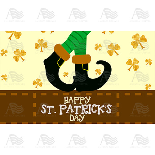 America Forever Leprechaun Buckled Shoes Doormat