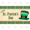 America Forever Green Striped Leprechaun Hat Doormat