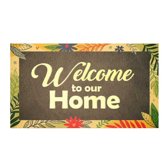 America Forever Colorful Fern Leaves Doormat