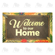 America Forever Colorful Fern Leaves Doormat