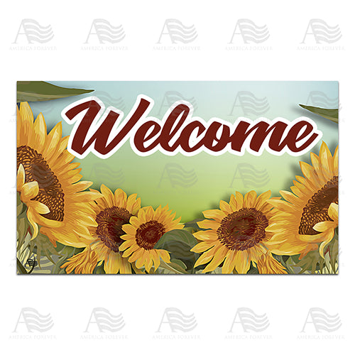 America Forever Sunflowers Doormat