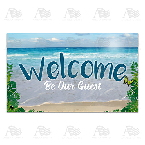 America Forever Seaside Welcome Doormat