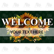 America Forever Personalized Doormat - Sunflower Greeting
