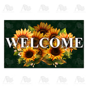 America Forever Sunflower Greeting Doormat