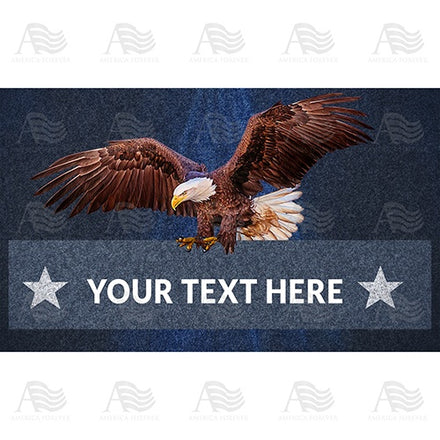 America Forever Personalized Doormat - Regal Eagle