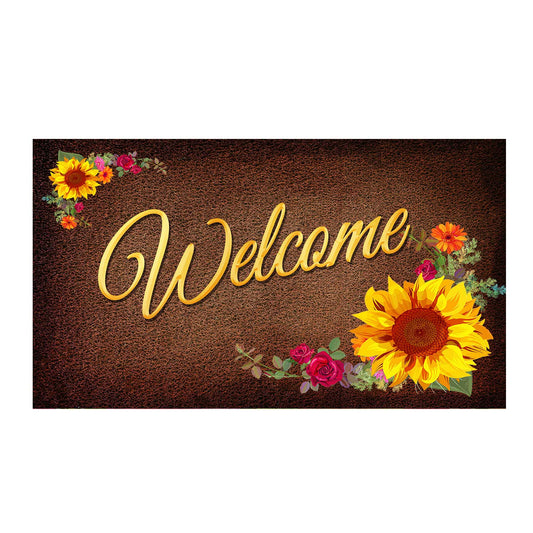 America Forever Sunflower Bouquet Doormat