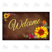 America Forever Sunflower Bouquet Doormat