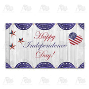America Forever Happy Independence Day On White Wood Doormat