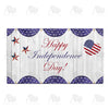 America Forever Happy Independence Day On White Wood Doormat