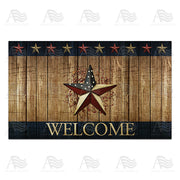 America Forever Country Patriotic Star Welcome Doormat