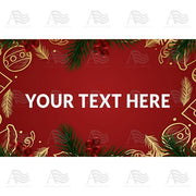 America Forever Personalized Doormat - Christmas Balls & Garland