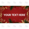 America Forever Personalized Doormat - Christmas Balls & Garland