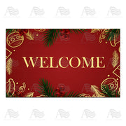 America Forever Christmas Balls & Garland Doormat