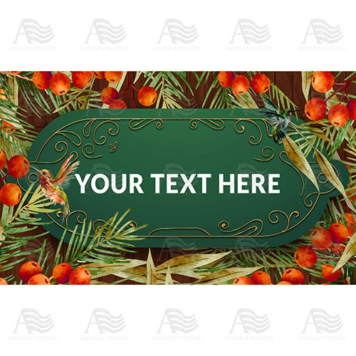 America Forever Personalized Doormat - Berry Festive