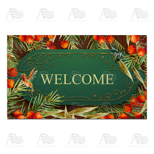 America Forever Berry Festive Doormat