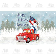 America Forever Happy Holidays America Doormat