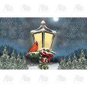 America Forever Winter Lamp Warmth Doormat