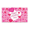 Happy Valentine's Day Hearts Double Sided Doormat 17.5" x 29"
