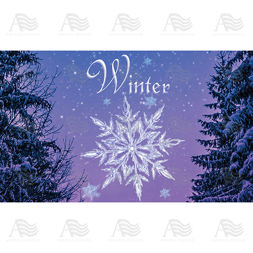 America Forever Crystal Snowflake Doormat